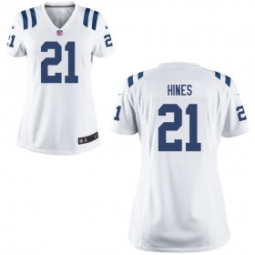 Women's Indianapolis Colts Nike White Game Jersey- HINES#21