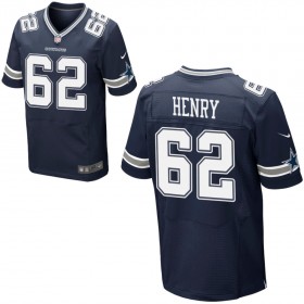 Mens Dallas Cowboys Nike Navy Blue Elite Jersey HENRY#62