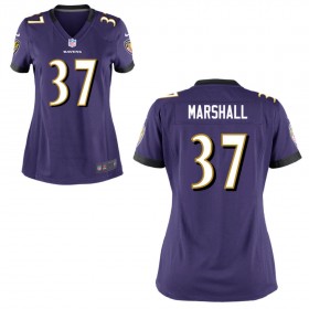 Women's Baltimore Ravens Nike Purple Game Jersey MARSHALL#37