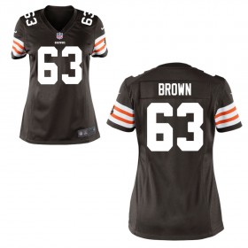 Women's Cleveland Browns Historic Logo Nike Brown Game Jersey BROWN#63