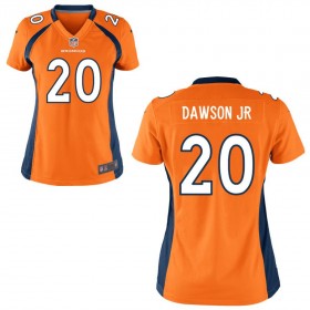 Women's Denver Broncos Nike Orange Game Jersey DAWSON JR#20