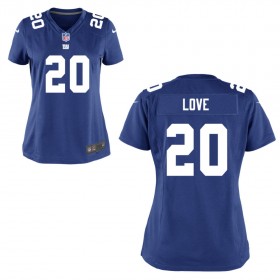 Women's New York Giants Nike Royal Blue Game Jersey LOVE#20