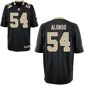 Youth New Orleans Saints Nike Black Game Jersey ALONSO#54
