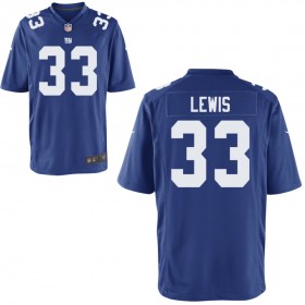 Youth New York Giants Nike Royal Game Jersey LEWIS#33