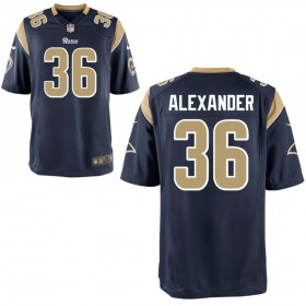 Youth Los Angeles Rams Nike Navy Game Jersey ALEXANDER#36