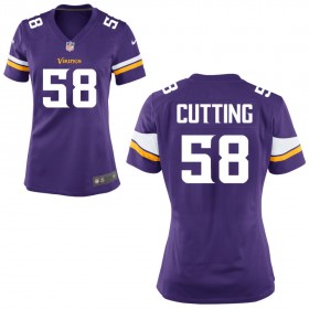 Women's Minnesota Vikings Nike Purple Game Jersey CUTTING#58