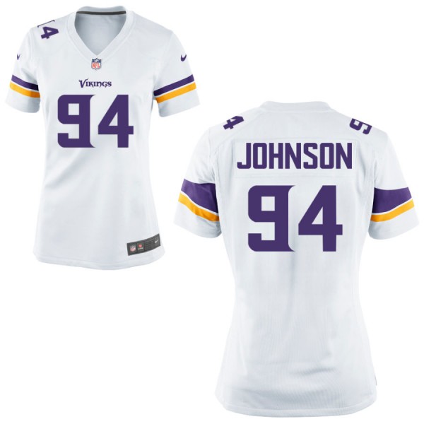 Women's Minnesota Vikings Nike White Game Jersey JOHNSON#94