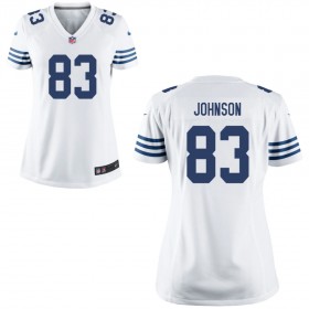 Women's Indianapolis Colts Nike White Game Jersey JOHNSON#83
