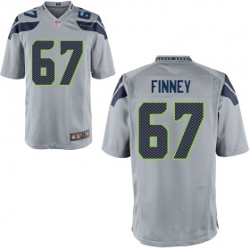 Seattle Seahawks Nike Alternate Game Jersey - Gray FINNEY#67