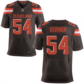 Men's Cleveland Browns Nike Brown Elite Jersey VERNON#54