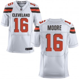 Men's Cleveland Browns Nike White Elite Jersey MOORE#16